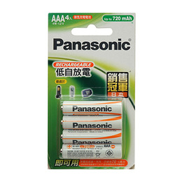 Panasonic國際4號4入充電池720mah BK-4LGAT4B