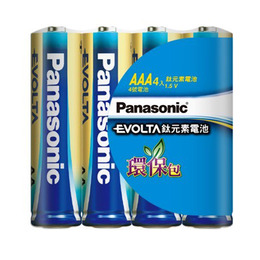 國際EVOLTA藍鹼4號4入電池(環保包)