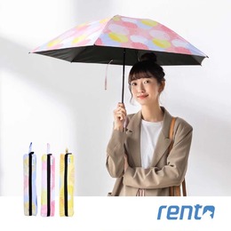 (網路限定販售)日系rento-日式超輕黑膠蝴蝶傘-夏日煙花(粉)