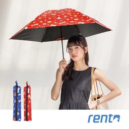 (網路限定販售)日系rento-日式超輕黑膠蝴蝶傘-日本印象(紅)