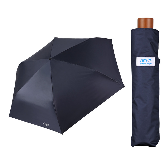(網路限定販售)日系rento 碳纖輕量黑膠晴雨傘 RT3102