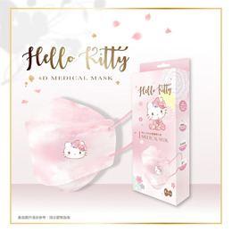Hello Kitty 4D立體醫療口罩-雲朵粉