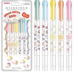 MILDLINER 雙頭柔性螢光筆(HELLO KITTY 50週年)-單支/5色組