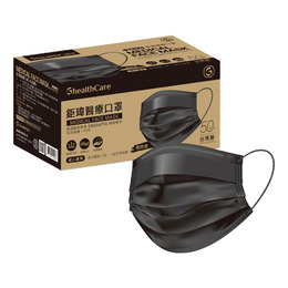 鉅瑋 極致黑醫療口罩(未滅菌)50片/盒