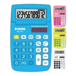 E-MORE 彩色繽紛計算機SL-712(12位)(顏色隨機出貨)