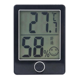 KINYO迷你磁吸電子式溫濕度計-黑