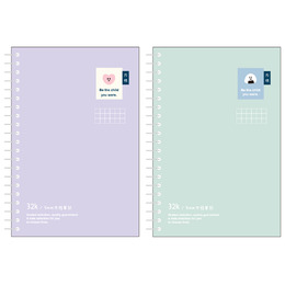 32K活頁5mm方格筆記-小小微笑A.B