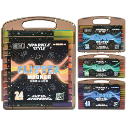 爆閃金屬軟毛馬克筆 12色~48色