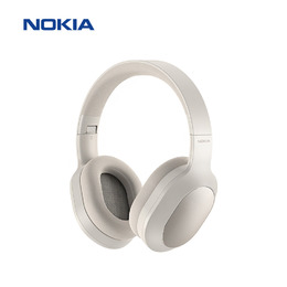 NOKIA無線藍牙降噪耳罩式耳機E1200ANC-米白