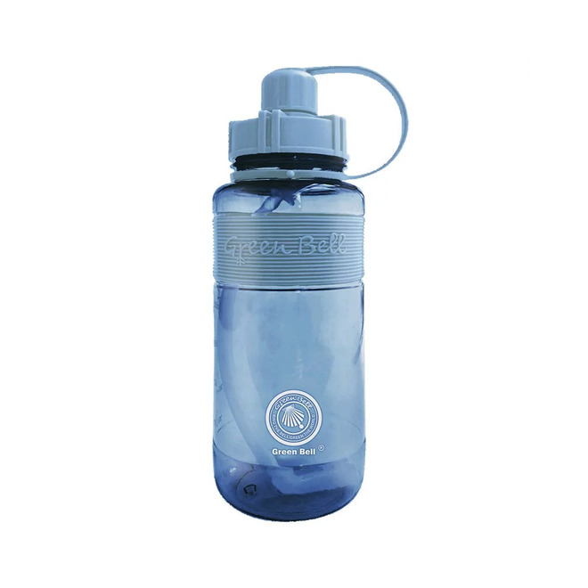 綠貝 精選彈跳吸管太空壺(附背帶)-1000ml