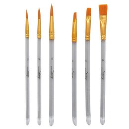 水晶尼龍畫筆 圓頭/方頭(3入)