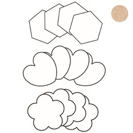 原想纏繞畫卡 4入 愛心/花朵/六角 (款式隨機出貨)