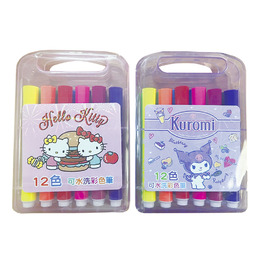 12色可水洗彩色筆-酷洛米/凱蒂貓