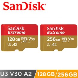 SanDisk Extreme Micro SDXC 128G/ 256G-190MB/sR.90MB紅金 記憶卡
