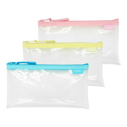 COX EVA環保透明拉鍊筆袋 PSB-021 (顏色隨機)