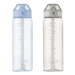 樂扣清透彈蓋吸管水壺800ml