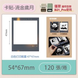 B21-PRO專用貼紙細膩版卡貼-流金歲月54x67mm (120張)
