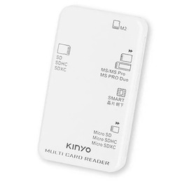 KINYO KCR-6251多合一晶片讀卡機(白)