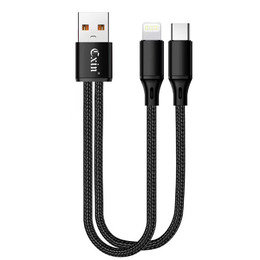 Cxin Type-C+iPhone 20cm 2合1充電線