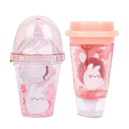 櫻花小兔杯子點點膠(款式隨機出貨)