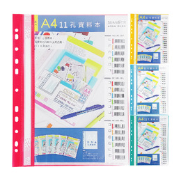 雙德 主色11孔資料本20入