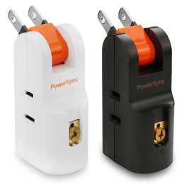 PowerSync 2P/3P 3插防雷擊180度旋轉壁插