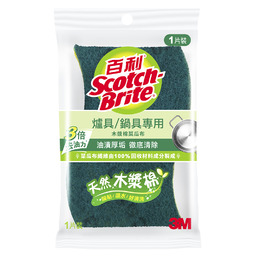 3M百利天然木漿棉菜瓜布1入 (爐具專用) 420T