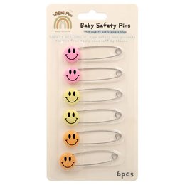 TRENI MINI-安全別針笑臉-6入