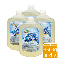 (網路限定販售)(箱購)小綠人-多功能漂白水3500ml-(4入)