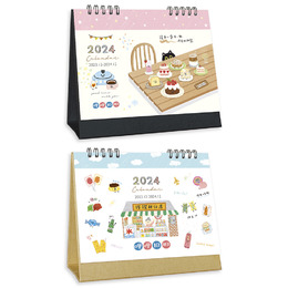 哩哩扣扣2024年度三角桌曆