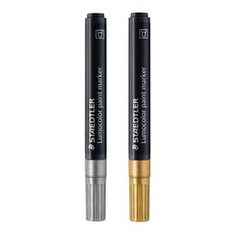  (網路限定販售) STAEDTLER施德樓 壓克力水筆-金色/銀色