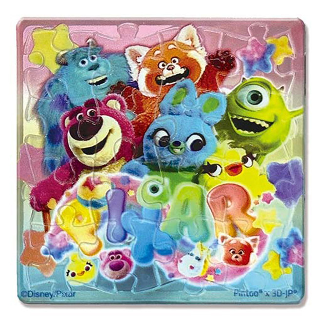 Disney Pixar Fluffy甜夢拼圖磁鐵16片-透明方