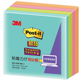 3M利貼狠黏便條紙磚 654-4SS-MC-1
