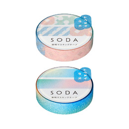 (KIM JIM) SODA 和紙捲狀膠帶10MM 亮粉磨砂款
