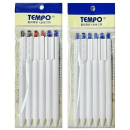 TEMPO 0.5 極致白筆六支入 G115-6B