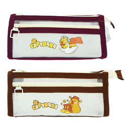 卡皮巴拉 雙層大三角筆袋