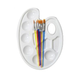 10格 調色盤水彩筆組(小)