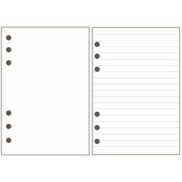 B&W 桂冠學人25K 6孔100磅空白繪紙/大格橫線活頁紙
