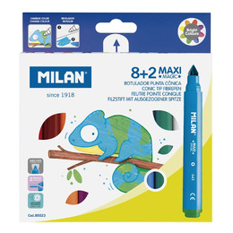 MILAN 魔法變色(8+2色)彩色筆 粗筆桿7.5mm