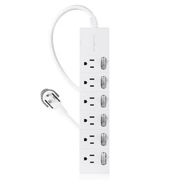 PowerSync七開六插防雷擊延長線1.8M TS76T918