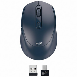 E-books 四鍵式Type C+USB靜音無線滑鼠 M74