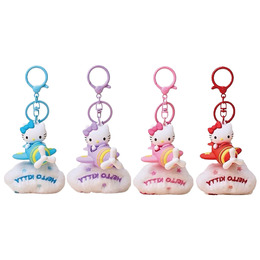 Kitty 小飛機絨毛鑰匙扣