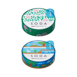 (KIM JIM)HITOTOKI SODA 透明PET卷狀膠帶10MM