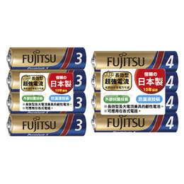 FUJITSU 日本製 3號超強電流鹼性電池(4入)