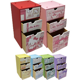 三麗鷗積木直式三抽盒