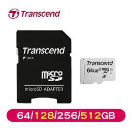 Transcend創見 microSDXC UHS-I 記憶卡(附轉卡) 300S-A (64/128/256/512GB)