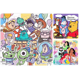 【表情系列】拼圖磁鐵16片(方) Disney Pixar/Princess公主/小熊維尼