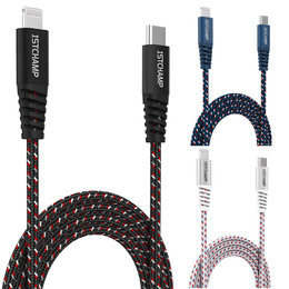 First Champion C to L尼龍充電傳輸線120cm