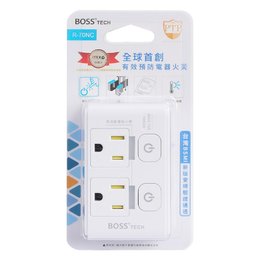 BOSS 按壓2開2插3P分接插座R-70