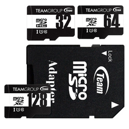 Team 32GB/64GB/128GB micro SDHC USH-1高速記憶卡(附轉卡)